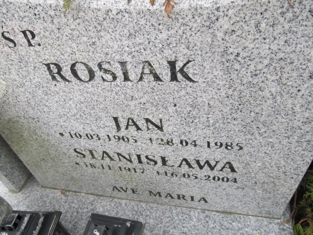 Jan Rosiak 1905 Świeszyno - Grobonet - Wyszukiwarka osób pochowanych