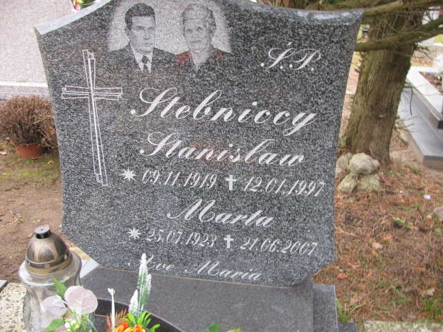 Marta Stebnicka 1923 Świeszyno - Grobonet - Wyszukiwarka osób pochowanych